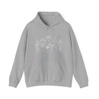 Flower Line Hoodie || Wildflower Hoodie || Wildflower Hooded Sweatshirt
