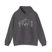 Flower Line Hoodie || Wildflower Hoodie || Wildflower Hooded Sweatshirt