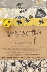 BEESWAX WRAPS 4-pack Birds&Bees 