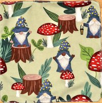 Gnomes & Mushrooms Paperless Towels || Unpaper Towels || Eco-Friendly Gift || Mushroom Cloth Napkins 12x12 Sheets