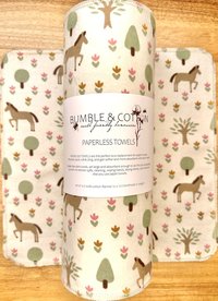 Horses & Trees Paperless Towels || Horse Unpaper Towels || 12x12 Sheets || Eco Gift || Horse Lover Gift