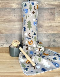 Bears & Wilderness Paperless Towels || Unpaper Towels || Zero Waste Camping 12x12 Sheets