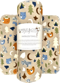 Bears & Wilderness Paperless Towels || Unpaper Towels || Zero Waste Camping 12x12 Sheets
