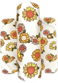 Sunflower Paperless Towels || Unpaper Towels || Eco Kitchen Gift Botanical || 12x12 Sheets