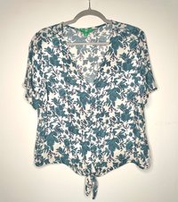 Blue&White Botanical Top мє∂ιυм