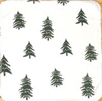 Pine Trees on white Paperless Towels || Unpaper Towels || Eco Sustainable Zero Waste Kitchen