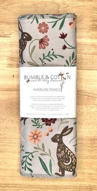 Celestial Rabbits Paperless Towels || Eco-Friendly Gift || Unpaper Towels 12x12 Sheets