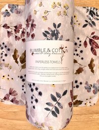 Botanical Leaves Paperless Towels || Unpaper Towels || Eco Kitchen Gift Botanical || 12x12 Sheets
