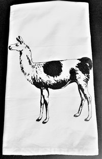 Llama Tea Towel || Vintage Llama Art