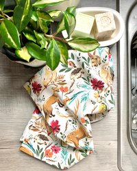 Woodland Animals Chef Towel || Nature Inspired Kitchen Towel