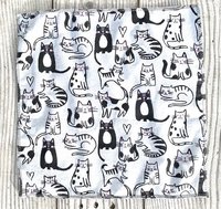 Cats on grey Paperless Towels || Unpaper Towels || Eco Sustainable