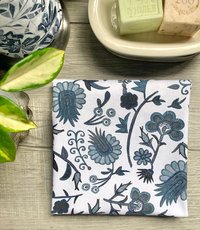 Blue Floral Chef Towel || Nature Inspired Kitchen Towel