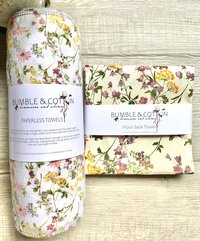 Spring Wildllowers Paperless Towels || Unpaper Towels || Eco Kitchen Gift for Her || Cloth Napkins 12x12 Sheets || Flower Lover Gift