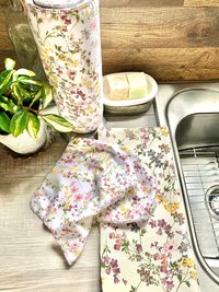 Spring Wildllowers Paperless Towels || Unpaper Towels || Eco Kitchen Gift for Her || Cloth Napkins 12x12 Sheets || Flower Lover Gift