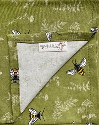 Bees on Green Chef Towel || Nature Inspired Kitchen Towel