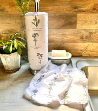Botanical Flowers Paperless Towels || Unpaper Wildflowers || Sustainable Kitchen Goods || Cloth Napkins