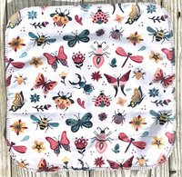 Bugs Beetles Butterflies Paperless Towels || Unpaper Towels || Eco Sustainable Kitchen 12x12 Sheets
