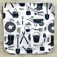 Gardening Tools Paperless Towels || Unpaper Towels || Eco Kitchen || Cloth Napkins 12x12 Sheets || Gardener Lover Gift