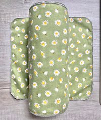 Daisies on sage green Paperless Towels || Unpaper Towels || Eco Sustainable Kitchen