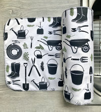 Gardening Tools Paperless Towels || Unpaper Towels || Eco Kitchen || Cloth Napkins 12x12 Sheets || Gardener Lover Gift