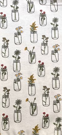 Mason Jar Flowers Paperless Towels || Floral Unpaper Towels || 12x12 