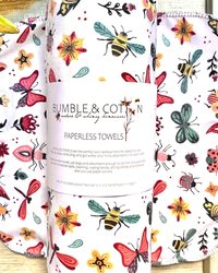 Bugs Beetles & Butterflies Paperless Towels || Unpaper Towels || Eco Kitchen