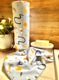 Snails • Snakes & Bees Paperless Towels || Unpaper Towels || Eco Sustainable Kitchen 12x12 Sheets