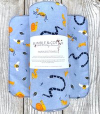 Snails • Snakes & Bees Paperless Towels || Unpaper Towels || Eco Sustainable Kitchen 12x12 Sheets