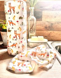 Forest Animals Paperless Towels || Unpaper Towels || Eco Sustainable 12x12 Sheets