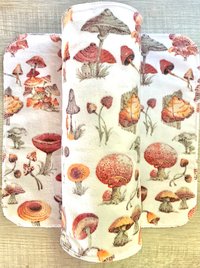 Natural Mushrooms Paperless Towels || Mushroom Lover Unpaper Towels 