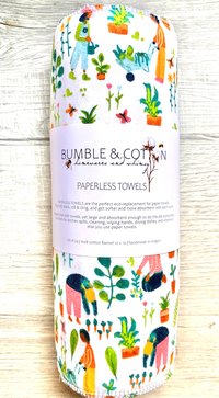 Garden Time Paperless Towels || Unpaper Towels || Eco Sustainable Zero Waste Kitchen 12x12 Sheets