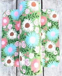 Flowers•on•Green Paperless Towels || Unpaper Towels || Eco-alternative zero waste kitchen goods 12x12 Sheets