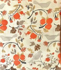 Fall Birds Leaves & Pomegranates Chef Towel || Nature Inspired Kitchen Towel