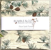 Pinecones & Branches Chef Towel || Nature Inspired Kitchen Towel