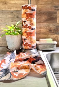 Wild Horses Paperless Towels || Unpaper Towels ||Eco Kitchen Botanical Gift 12x12 Sheets