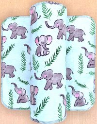 Elephants on blue Paperless Towels || Unpaper Towels || Eco Kitchen Gift 12x12 Sheets