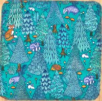Woodland Forest Animals Paperless Towels || Unpaper Towels || Eco Kitchen Gifts || 12x12 Sheets
