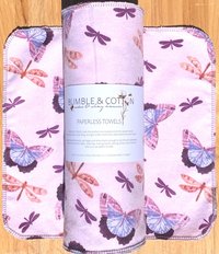 Dragonflies & Butterflies Paperless Towels || Unpaper Towels || Eco Sustainable Kitchen