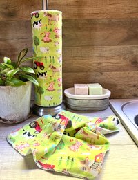 Farm Time Paperless Towels || Unpaper Towels || Eco Sustainable 12x12 Sheets