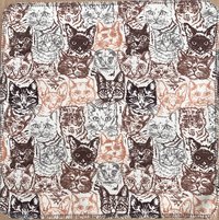 Cat Faces Paperless Towels || Unpaper Towels || Eco Kitchen Gift 12x12 Sheets