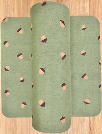 Acorns on sage green Paperless Towels || Unpaper Towels || Eco Sustainable Kitchen