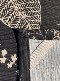 Leaves•Sprigs&Acorns on Black Chef Towel || Nature Inspired Kitchen Towel