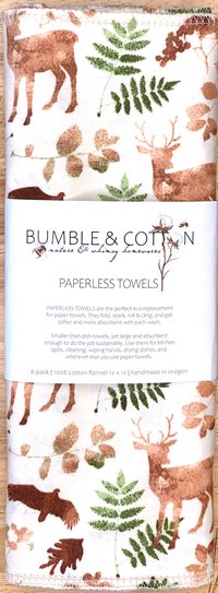 Wildlife & Ferns Paperless Towels || Unpaper Towels || Zero-Waste Kitchen