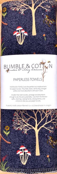 Woodland Animals Paperless Towels || Unpaper Towels || Eco Washable Paper Towels 12x12 Sheets
