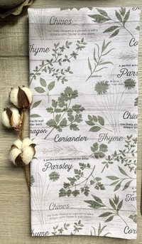Garden Herbs Chef Towel || Nature Inspired Kitchen Towel