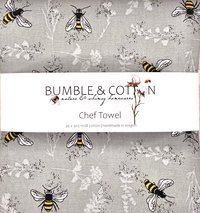 Bees on Grey Chef Towel || Nature Inspired Kitchen Towel