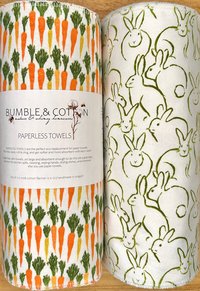 Paperless Towels Spring Trio Bunnies & Veggies || Unpaper Towels || Eco-Kitchen Zero Waste Gifts 12x12 Sheets
