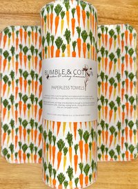 Paperless Towels Spring Trio Bunnies & Veggies || Unpaper Towels || Eco-Kitchen Zero Waste Gifts 12x12 Sheets
