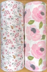 Pink Flowers Paperless Towels || Unpaper Towels Flowers || Zero-Waste || Cloth Napkins