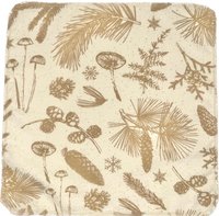 Mushrooms & Pine Branches Paperless Towels || Unpaper Towels || Eco Sustainable Zero Waste Kitchen Gifts || Cloth Napkins || 12x12 Sheets